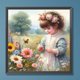 thumbnail image 3 of Pintura de diamante 5D DIY, kit completo de taladro redondo para niña, decoración del hogar, arte artesanal, 30x30cm, 3 of 9