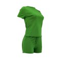 thumbnail image 2 of VISgogo Conjunto de 2 piezas para mujer, camiseta de manga corta con cuello redondo de color sólido, pantalones cortos de cintura elástica a juego VISgogo moda, 2 of 4