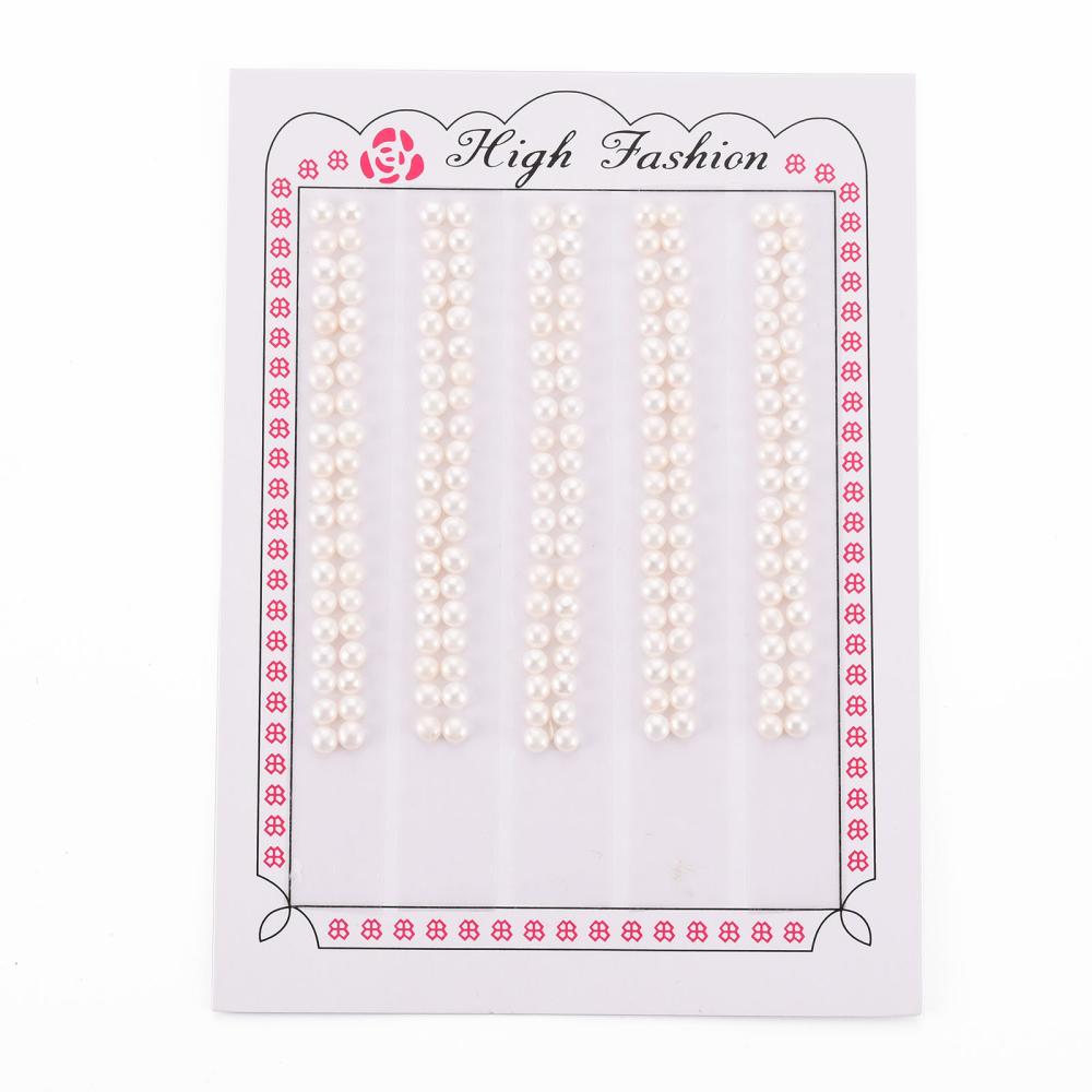 Natural Cultured Freshwater Pearl Beads Half Drilled Rondelle Floral White 3~3.5x2mm Hole: 0.8mm about 100pairs/board