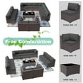 thumbnail image 7 of ALAULM 14 Piece Outdoor Patio Furniture Sets All-Weather Outdoor Sectional Furniture Patio Sofa Backyard Deck Couch Conversation Chair Set with Coffee Table & 12 Thickened Cushions, Gray, 7 of 7