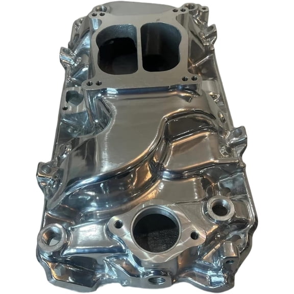 Polished Aluminum Intake Manifold dual plane for Big Block Chevy Oval Port
