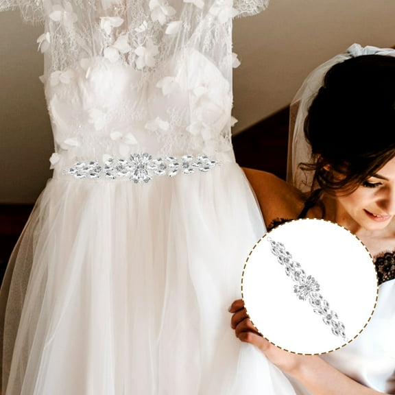 PAMINGONO 1Pack Embroidery Rhinestone Applique Patch Diy Craft Project For Wedding Dress Appliques Artists