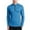 #462-Blue, variant on Handshe Men's Solid Color Sport Dry-Fit Half-Zip Long Sleeve Shirt with Stand Collar, Quick-Dry Athletic Top for Men, Workout Hiking Running Performance Apparel