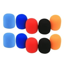 LEORX 10Pcs Universal Foam Microphone Cover Mic Protector Assorted Color for News Stage and Ktv Usage