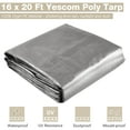 thumbnail image 2 of Yescom 16x20' 14 Mil Heavy Duty Reinforced Poly Tarp Reversible All Purpose Waterproof UV Resistant Cover Tarpaulin, 2 of 10