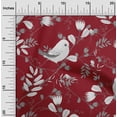 thumbnail image 2 of oneOone Cotton Poplin Twill Maroon Fabric Rooster Cock Quilting Supplies Print Sewing Fabric By The Yard 56 Inch Wide, 2 of 4