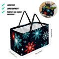 thumbnail image 2 of Snowflake Reusable Foldable Oxford Cloth Collapsible Easter Basket Storage Bin Bag with Large Capacity, 2 of 7