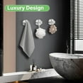 thumbnail image 2 of Silver Suction Cup Hooks for Shower Waterproof - Set of 4, No Drill Stainless Steel Towel Hooks for Bathroom Wall, Kitchen, Glass, Mirror, Tile - Ideal for Hanging Towels, Robes, and Loofahs, 2 of 8