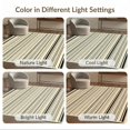 thumbnail image 7 of ODIKA 6'x9' Washable Area Rug Non-Slip, Chair-Friendly, Striped Boho Slim Border Door Cream Banded Ticking Farmhouse Flowing Dynamic for Dining Room, Under Table, Office Décor, 7 of 7