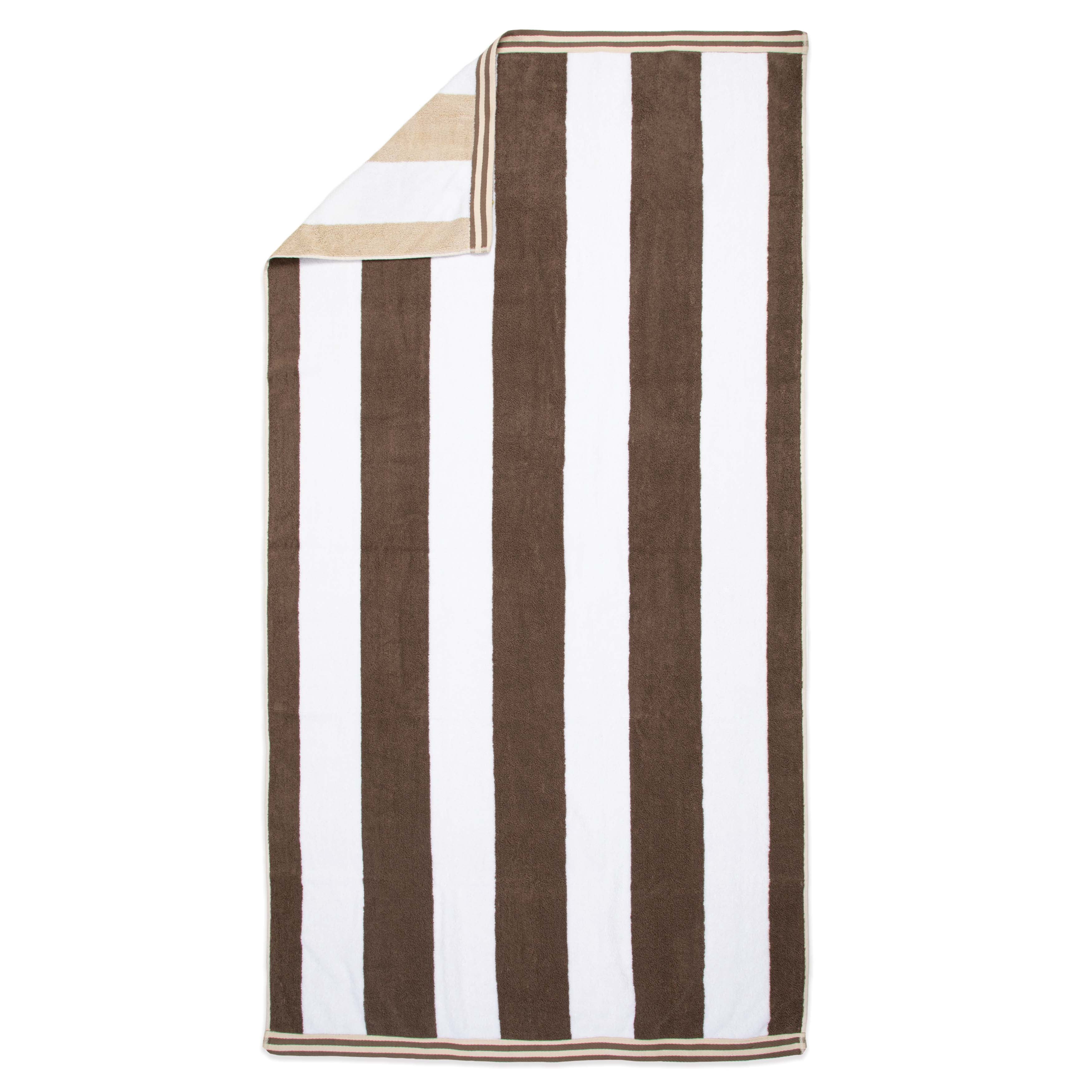 Aston & Arden Reversible Beach Towel 35x70 Brown/Beige