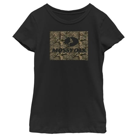 Girl s Mossy Oak In the Woods Logo Graphic Tee Black Medium
