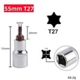 thumbnail image 4 of MYG 1pc T20-T70 Torx Head Screwdriver Bit Torx Bit Sockets 1/2inch Sockets Wrenches, 4 of 9