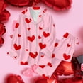 thumbnail image 2 of SJLDQY Valentines Women's Pajamas Set 2 Peice Pjs Set for Women Valentine's Day Love Heart Graphic Long Sleeve Pajama Tops Pants Soft Comfy Homewear Sleepwear Outfits, 2 of 6