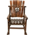 thumbnail image 2 of Leigh Country TX 93619 Char-Log Adult Outdoor Rocker with Fleur-De-Lis Medallion - Brown, 2 of 5