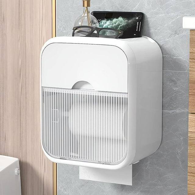 Dispensador de toallas de mano, Dispensador de toallas de papel, Dispensador multifunción para baño, Blanco