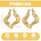 thumbnail image 2 of Pendientes de aro con hebilla de cadena hechos a mano en oro para mujer, hipoalergénicos y de varios estilos, perfectos para fiestas de cumpleaños, Navidad y regalos (geométricos)., 2 of 5