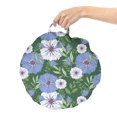 thumbnail image 2 of Floral Round Floor Cushion with Handle, Ceil Blue and White Colored Meadow Flowers Leaves in Spring Garden, Pillow for Living Room & Dorms, 18" Round, Fern Green and Multicolor, by Ambesonne, 2 of 4