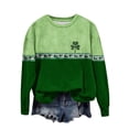 thumbnail image 4 of Clothing! Yajing Sweatshirt for Women St Patricks Day Shirt Women Lucky Shamrock St Patrick Sweatshirts Crewneck Oversized Long Sleeve Shirts M Green, 4 of 5