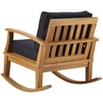 thumbnail image 6 of Lounge Rocking Chair, Wood, Brown Natural Blue Navy, Modern Contemporary Urban Design, Outdoor Patio Balcony Cafe Bistro Garden Furniture Hotel Hospitality, 6 of 8
