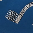 thumbnail image 3 of Crystal Bride Wedding Headpiece Silver Rhinestone Bridal Hair Comb Prom Hair Accessorie, 3 of 3