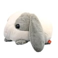 thumbnail image 2 of Muñeco de peluche de , Animal relleno de Pascua, regalos de Pascua, muñeco de conejo de peluche con orejas caídas para regalo de cumpleaños de Gris blanco, 2 of 10