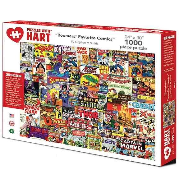 Boomers' Favorite Comics by Steve Smith, 24" x 30", 1000 Piece Puzzle