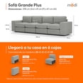 thumbnail image 2 of Sofá Seccional Modular Adapti 4 Plazas Reposabrazo Ancho Gris Niebla, 2 of 9