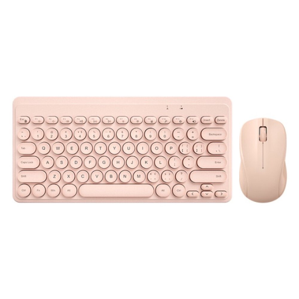 BOW K610 2.4G Wireless Keyboard And Mouse Set 79 Key Round Keycaps Mini