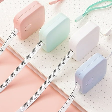 

Windfall Portable Soft Tape Measure 4 Colors 1.5m Push Button Measuring Tape Body Measuring Soft Tape Retractable Inch Tape for Sewing Double-Sided Tailor Cloth Ruler