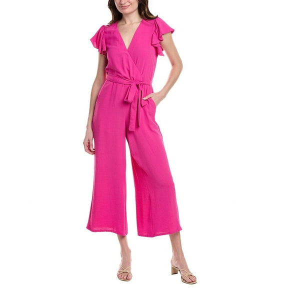 Vince Camuto womens  Flutter Sleeve Jumpsuit, s, Pink