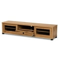thumbnail image 3 of Baxton Studio Beasley Modern and Contemporary Oak Brown Finished Wood 1-Drawer TV Stand, 3 of 10