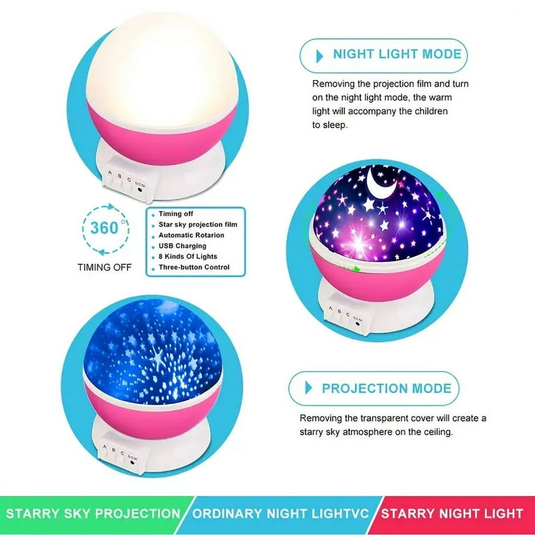 1pc Star LED Night Light, Projector Star Light, Birthday Christmas