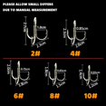 thumbnail image 2 of czcpp-50/150Pcs Fishing Treble Hooks Set High Carbon Steel Fishing Hooks Classic Round Bend Triple Hooks Strong Sharp Triple Hooks, 2 of 3