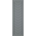 thumbnail image 3 of Ekena Millwork 12"W x 58"H True Fit PVC Single Panel Chevron Modern Style Fixed Mount Shutters, Ocean Swell (Per Pair - Hardware Not Included), 3 of 9
