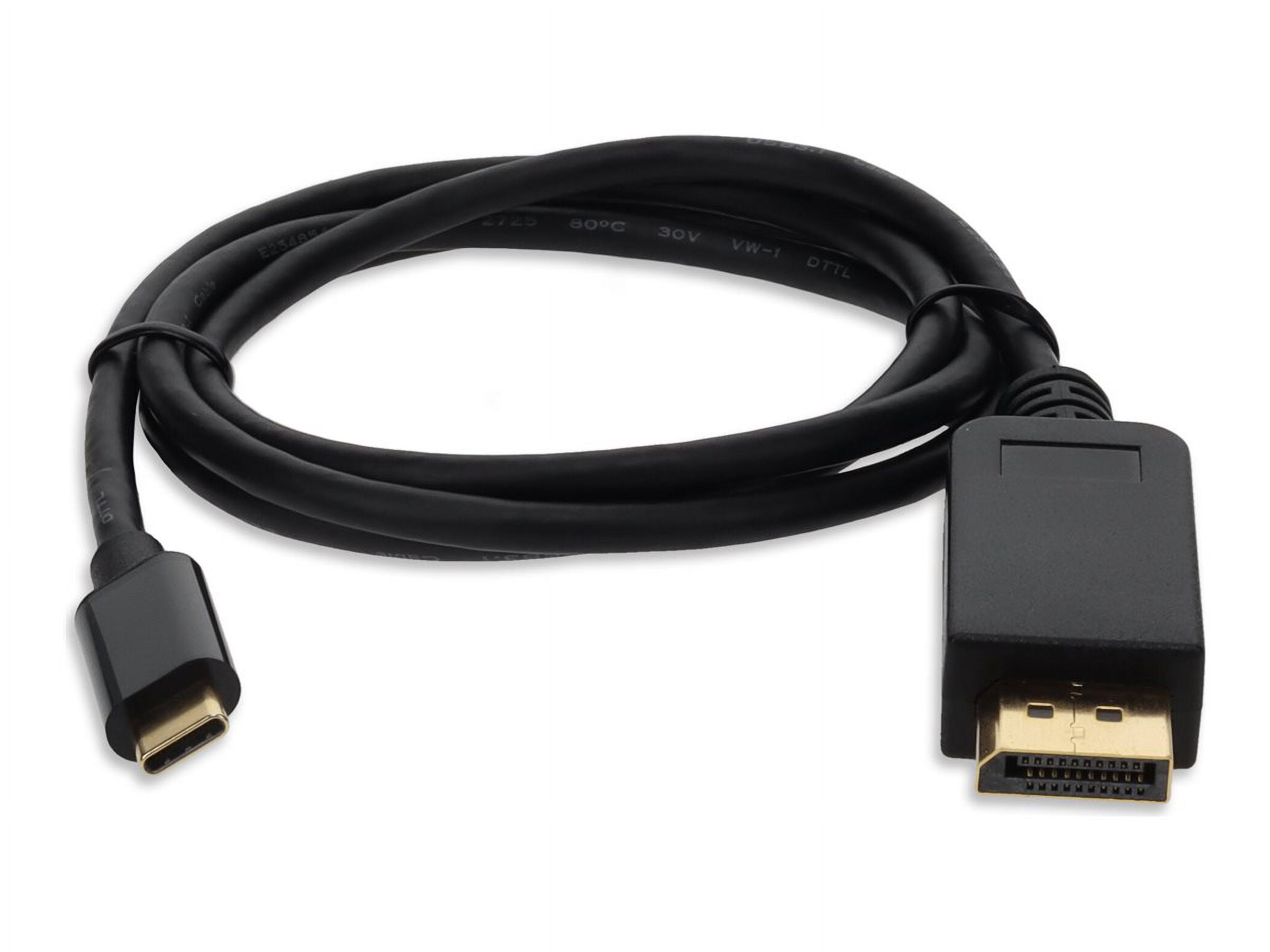 AddOn 3ft USB C 3.1 Male to DisplayPort Male Black Cable