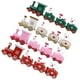 thumbnail image 5 of 4 piezas de Navidad mini trenes de tren ornamentos de plástico de plástico juguetes de tren en miniatura para niños, 5 of 6