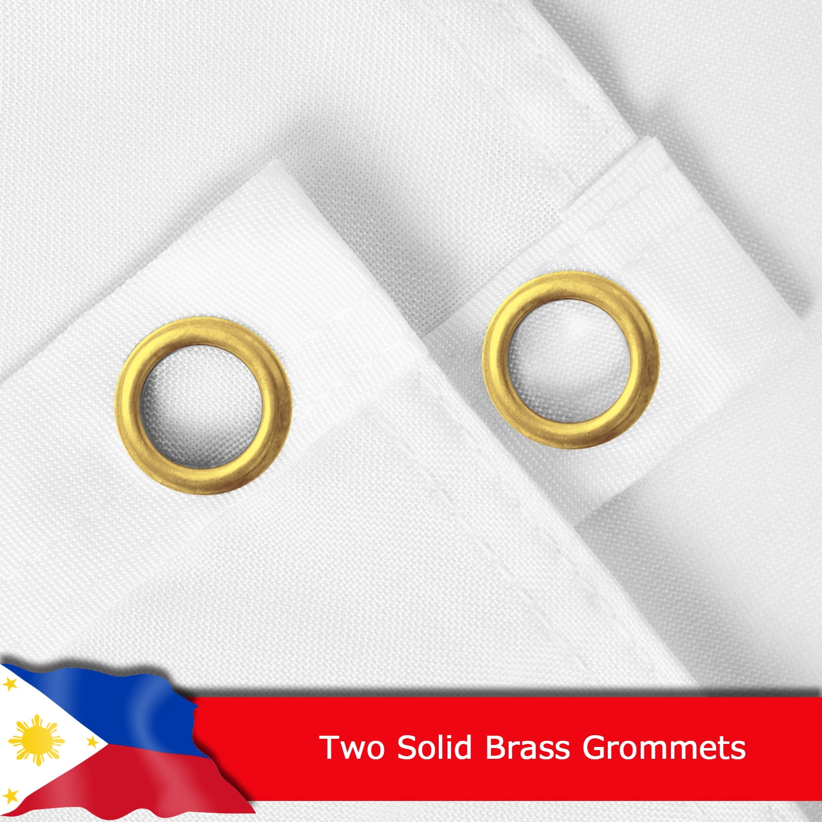 Philippines Filipino Flag, 400D Heavy Duty Polyester, Double-Sided Printing, Quadruple Stitched Fly Hem, Fade Resistant, 2 Brass Grommets, National Flag of Philippines for Home Outdoor