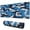 Bleu Noir et, variante sur Tapis de Souris Camouflage Imperméable Antidérapant pour Bureau Maison Travail Gaming Tapis de Souris Base en Caoutchouc avec Bords Cousus 31.5x11.8 Pouces