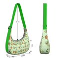 thumbnail image 4 of Kawaii Avocado Lover Print Hobo Purse for Women, Green Fresh Fruit Crossbody Tote, Lightweight Water-Resistant Shoulder Bag with Artistic Illustration Design, 4 of 4
