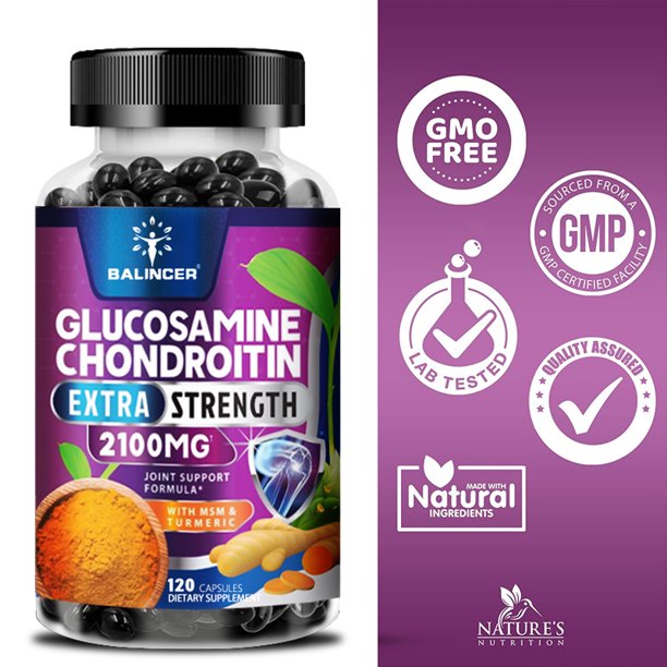 BALINCER Glucosamine Chondroitin MSM, Triple Strength 2100mg Joint
