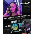 EasySMX C07W Wireless Gaming Headset, Bluetooth Gaming Headphones with