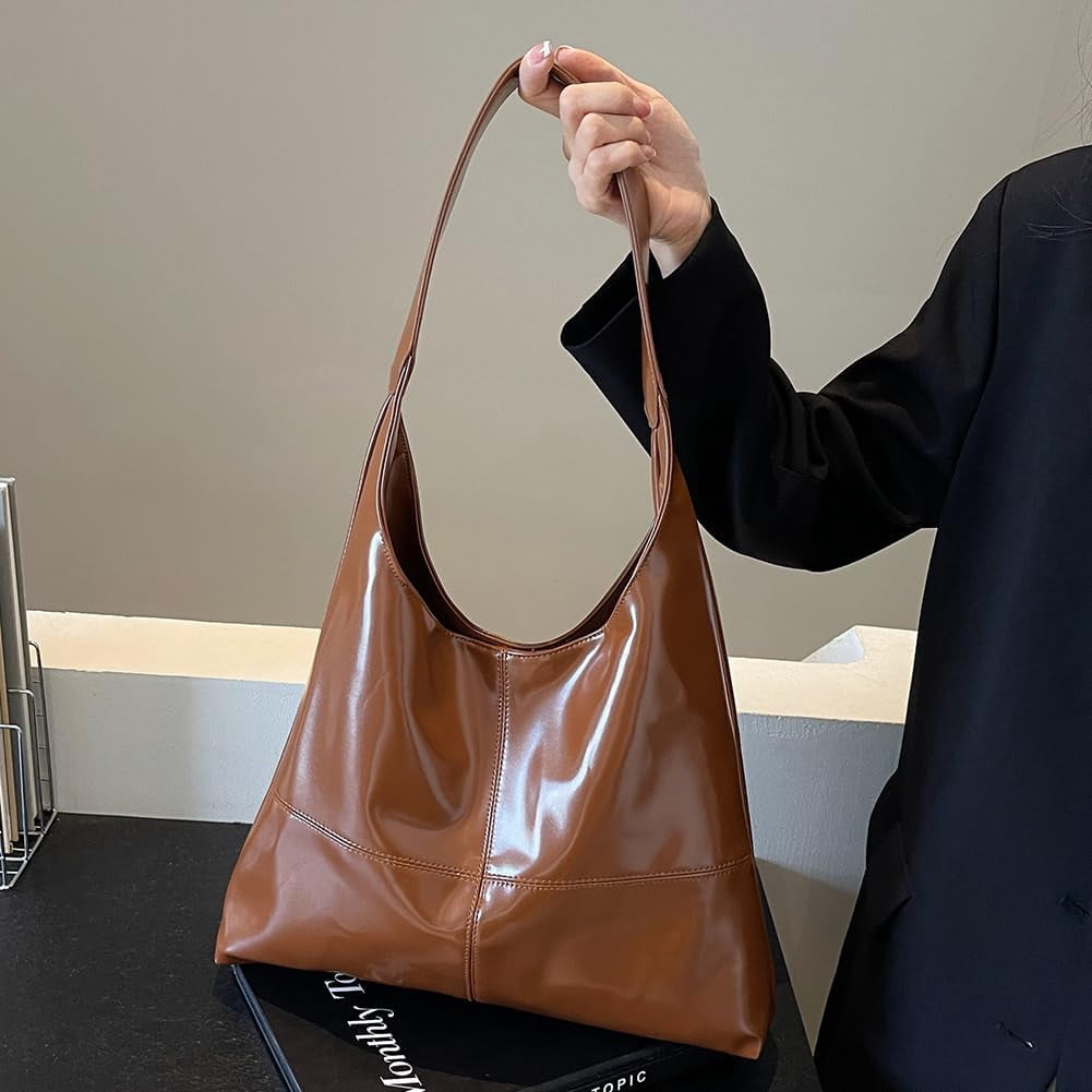 NANAHuang Slouchy Hobo Bags for Women Leather Tote Bag Slouchy Bag Shoulder Purse Ladies Top Handle Slouchy Tote Handbag