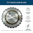 thumbnail image 3 of Benchmark Abrasives 10" 24 Tooth, TCT Wood Cutting Saw Blade for General Purpose Cutting & Trimming of Softwoods, Hardwoods, Long Lasting Blades, Use With Circular Saw (10" 24T), 3 of 3