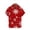 #22 Red, variant on AOOCHASLIY Mens T-shirts Short Sleeve Men Hawaiian Short Sleeve Beach Shirt Printed Summer Casual Button Down Shirts