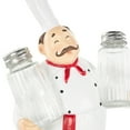 thumbnail image 5 of Chef 11.0" Polystone Kitchen Decorative Figurine Salt and Pepper Shaker Holder with Red Accents, by DecMode, 5 of 9