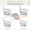 thumbnail image 3 of Folding Baby Booster Seat for Dining Table, Portable Toddler Chair with 4 Adjustable Heights and 3-Point Harness, Travel Booster Seat for Indoor/Outdoor, 3 of 10