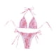 thumbnail image 2 of Bikini triangular de dos piezas con lazos laterales para mujer, ideal para surfear en clubes y viajes. Estilo F, 2 of 9