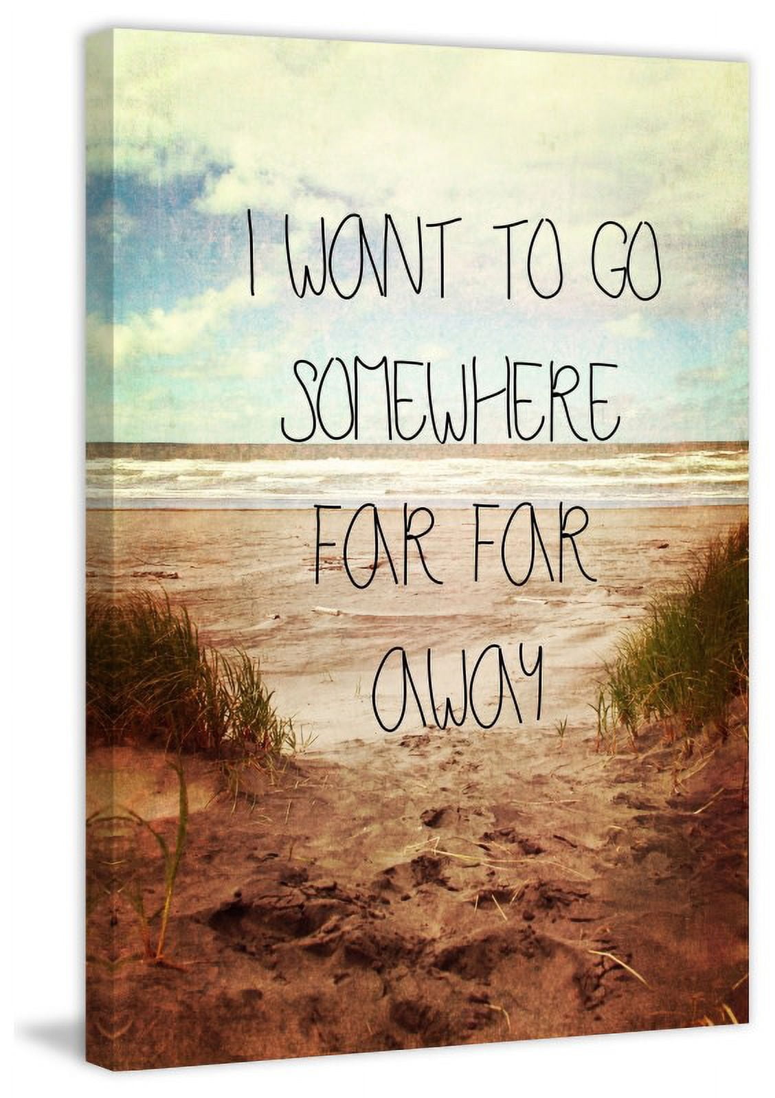 Marmont Hill "I Want to Go Somewhere Far Away" Sylvia Cook Painting Print on Canvas