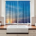 thumbnail image 2 of Ambesonne Yellow and Blue Kitchen Curtains, Blurry Sunrise, 55"x39", Lavender Blue Yellow, 2 of 3