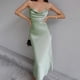 thumbnail image 4 of Vestido Con Tirantes Cruzados Vestidos largos de cóctel para mujer Ropa de club sin mangas de corte bajo (Verde M) Ygjytge para Mujer Verde T M, 4 of 7